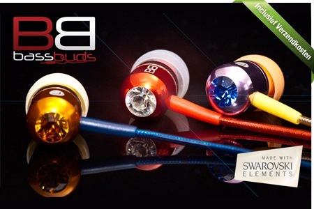 Groupon - Bassbuds High Performance In-ear Hoofdtelefoon Met Swarovski Elements (Vanaf € 24)