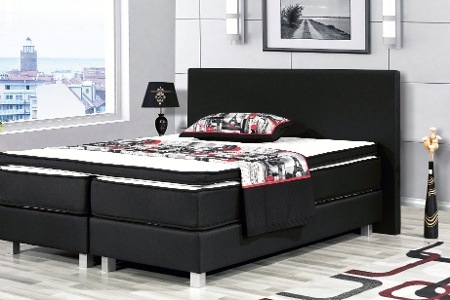 Groupon - Berlin boxspring, bruin/antraciet