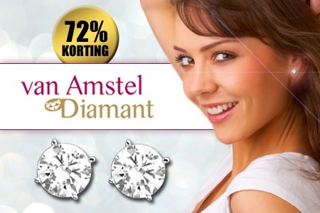 Groupon - Diamonds Really Are Forever! Prachtige Handgemaakte Sterling Zilveren Oorbellen Met Briljant Geslepen Diamant (0,10 Karaat!) In 5 Kleuren. Upgrade Ook Mogelijk!