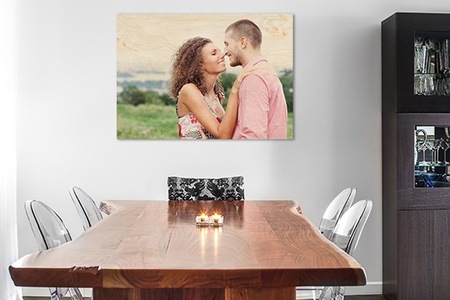 Groupon - Fotoprint op hout, keuze uit verschillende formaten bij Print Things