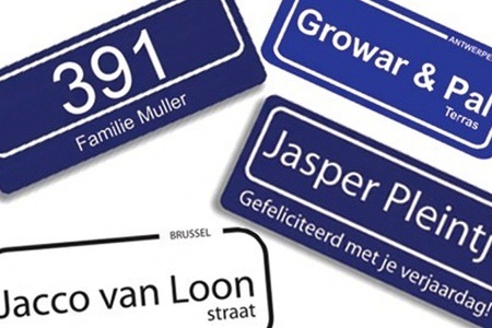 Groupon - Gepersonaliseerd straatnaambord