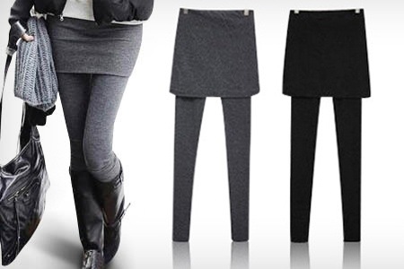 Groupon - Grijze of zwarte skirt leggings (€ 9,99, gratis bezorgd)