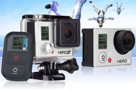 Groupon - Handsfree filmen met de GoPro Hero 3 en 3+ zilverkleurige camera (gratis bezorgd)