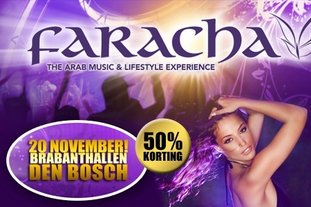 Groupon - Kaartje Faracha, The Arab Music & Lifestyle Experience. Het Meest Spraakmakende Nederlands Arabische Muziek Event Ooit. Zaterdag 20 November 2010 In De Brabanthallen! Groupon - Kaartje Faracha, The Arab Music & Lifestyle Experience. Het Meest Spraakmakende Nederlands Arabische Muziek Event Ooit. Zaterdag 20 November 2010 In De Brabanthallen!