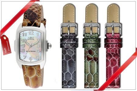 Groupon - Kerst Tip: € 89 Voor Een Limited Edition Invicta 1895 Lupah Dameshorloge Met 4 Verwisselbare Leren Bandjes (Waarde € 359)