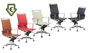 Groupon - Leren Bureaustoel Groupon - Leren Bureaustoel