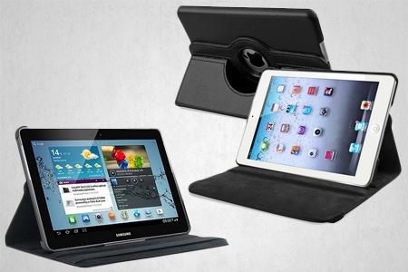 Groupon - Leren Tablet Case-én-standaard-in-1 Voor Je Tablet, Incl. Verzendkosten (Vanaf € 19)