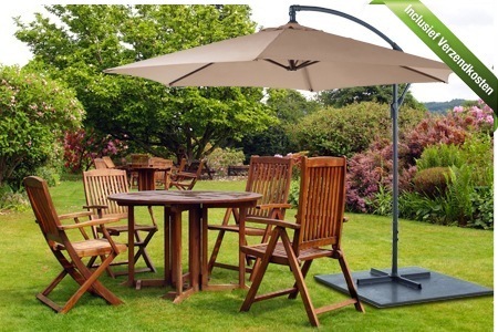 Groupon - Lounge In De Schaduw Van Een Mooie Parasol In Kleur En Model Naar Keuze, Incl. Verzendkosten (Vanaf € 49)