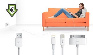 Groupon - Micro-Usb En Apple Kabels 1 Of 3 M Groupon - Micro-Usb En Apple Kabels 1 Of 3 M