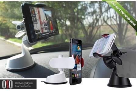 Groupon - Plak Je Smartphone Of Gps Op Je Dashboard Met De Standaard Van Oso In Wit En Zwart, Inclusief Verzendkosten (Vanaf € 17) Groupon - Plak Je Smartphone Of Gps Op Je Dashboard Met De Standaard Van Oso In Wit En Zwart, Inclusief Verzendkosten (Vanaf € 17)