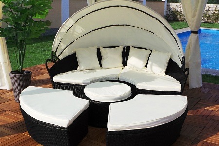 Groupon - Rattan Sun Island loungeset