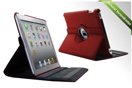 Groupon - Roterende Leren Ipad Case-én-standaards-in-1 In Verschillende Kleuren, Inclusief Verzendkosten (Vanaf € 19)