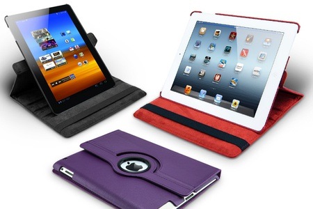 Groupon - Roterende tablet hoes en standaard in één voor iPad en Samsung Galaxy (vanaf € 15,98)