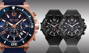Groupon - So&Co Chrono Silliconen Horloge Groupon - So&Co Chrono Silliconen Horloge