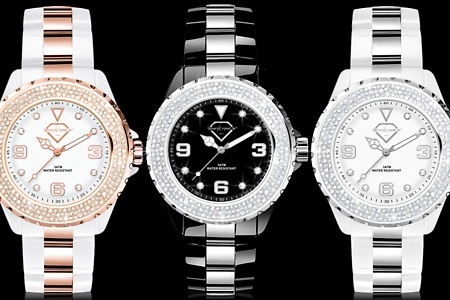 Groupon - Verguld horloge - keramische look Groupon - Verguld horloge - keramische look