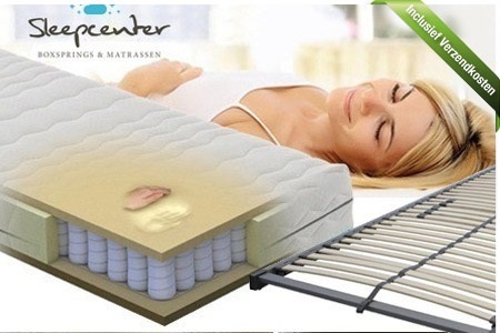 Groupon - Visco Pocket 500-Matras Met 5 Cm Geheugenschuim Aan Één Zijde, Naar Keuze Met Lattenbodem (Vanaf € 189, Incl. Verzending) Groupon - Visco Pocket 500-Matras Met 5 Cm Geheugenschuim Aan Één Zijde, Naar Keuze Met Lattenbodem (Vanaf € 189, Incl. Verzending)