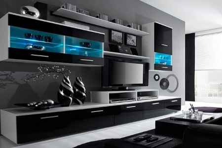 Groupon - Wandkasten-set met tv-meubel Groupon - Wandkasten-set met tv-meubel