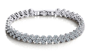 Groupon - Witgoud Gevulde Saffieren Armband Groupon - Witgoud Gevulde Saffieren Armband