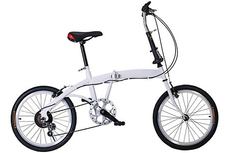 Groupon - Witte vouwfiets 6 versnellingen