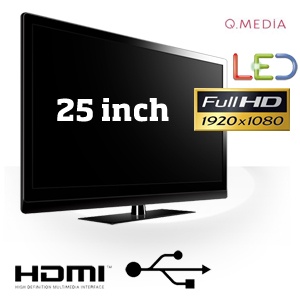 iBood - 25 inch LED TV van QMedia iBood - 25 inch LED TV van QMedia