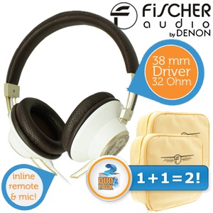 iBood - 2pack Fischer Audio Master Series FA-004v2 Wit - Circumaural HiFi hoofdtelefoon iBood - 2pack Fischer Audio Master Series FA-004v2 Wit - Circumaural HiFi hoofdtelefoon