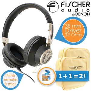 iBood - 2pack Fischer Audio Master Series FA-004v2 Zwart - Circumaural HiFi hoofdtelefoon iBood - 2pack Fischer Audio Master Series FA-004v2 Zwart - Circumaural HiFi hoofdtelefoon