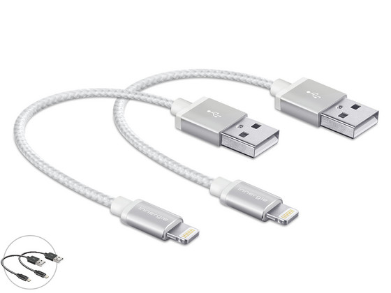 iBood - 2x USB / Lightning | 15 cm | MFi iBood - 2x USB / Lightning | 15 cm | MFi