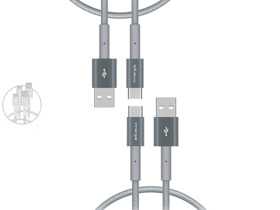 iBood - 2x USB-C Naar A Kabel | 1 m iBood - 2x USB-C Naar A Kabel | 1 m