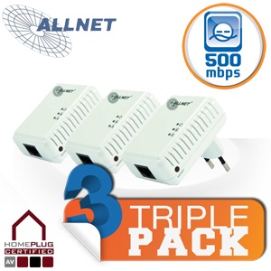 iBood - 3pack HomePlugAV 500Mbit Allnet Mini Ethernet Adapters iBood - 3pack HomePlugAV 500Mbit Allnet Mini Ethernet Adapters