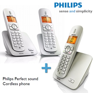 iBood - 3pack Philips Brilliant Pearl wireless DECT telefoon met XHD Sound en nummerherkenning iBood - 3pack Philips Brilliant Pearl wireless DECT telefoon met XHD Sound en nummerherkenning