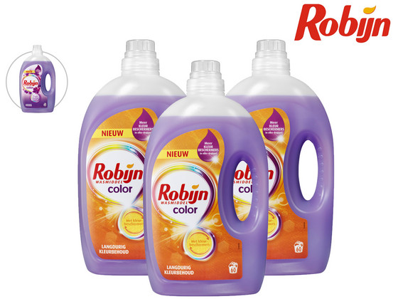 iBood - 3x Robijn Vloeibaar Wasmiddel (3 L) iBood - 3x Robijn Vloeibaar Wasmiddel (3 L)