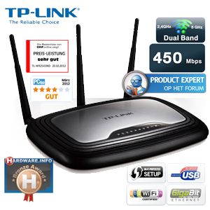 iBood - 450 Mbps Dual-Band Wireless N Gigabit router van TP-Link TL-WR2543ND iBood - 450 Mbps Dual-Band Wireless N Gigabit router van TP-Link TL-WR2543ND