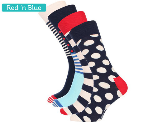 iBood - 4x Happy Socks Sokken | Maat 36 - 40