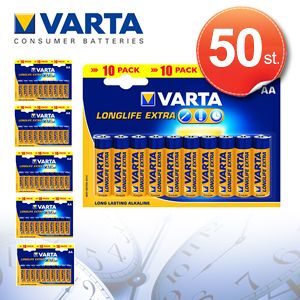 iBood - 50 Varta Longlife Extra AA Batterijen iBood - 50 Varta Longlife Extra AA Batterijen
