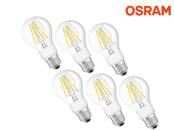 iBood - 6x Osram LED Glow Dim E27-Lampen