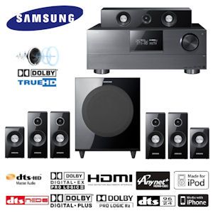 iBood - 7.1 Home Cinema Surround Systeem 990 Watt met 5x HDMI 1.4 en iPod Dock.