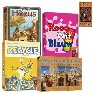 iBood - 999Games spellenpakket met Recycle, Roow-Wit-Blauw, Horus en Maharadja iBood - 999Games spellenpakket met Recycle, Roow-Wit-Blauw, Horus en Maharadja