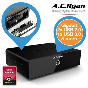 iBood - AC Ryan Playon!HD2 mediaspeler met Gigabit ethernet en EZ-Drive slot iBood - AC Ryan Playon!HD2 mediaspeler met Gigabit ethernet en EZ-Drive slot