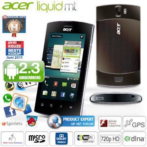 iBood - Acer Liquid MT Smartphone met Android 2.2, 5 Megapixel camera en 3,6 inch touchscreen iBood - Acer Liquid MT Smartphone met Android 2.2, 5 Megapixel camera en 3,6 inch touchscreen