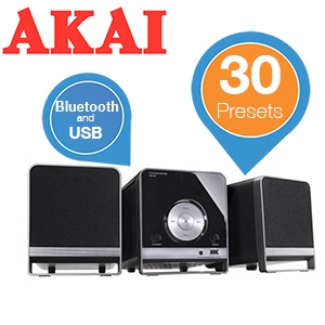 iBood - Akai AMC310 microset met Radio/CD-speler, USB poort en Bluetooth iBood - Akai AMC310 microset met Radio/CD-speler, USB poort en Bluetooth