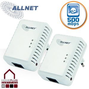 iBood - Allnet 500Mbit HomePlugAV Mini Ethernet Adapter starterkit iBood - Allnet 500Mbit HomePlugAV Mini Ethernet Adapter starterkit