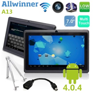 iBood - Allwinner A13 Android 4.0 tablet met 3D-accelerator + Tablet Standaard iBood - Allwinner A13 Android 4.0 tablet met 3D-accelerator + Tablet Standaard