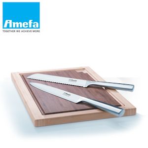 iBood - Amefa 2 pcs knife set + chop board iBood - Amefa 2 pcs knife set + chop board