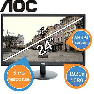 iBood - AOC 24 Inch Full HD LED scherm iBood - AOC 24 Inch Full HD LED scherm