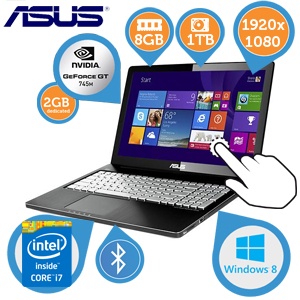 iBood - ASUS 15.6" notebook met 4th Gen. Intel Core i7, 8GB RAM, 1TB HDD en touchscreen (refurbished) iBood - ASUS 15.6" notebook met 4th Gen. Intel Core i7, 8GB RAM, 1TB HDD en touchscreen (refurbished)