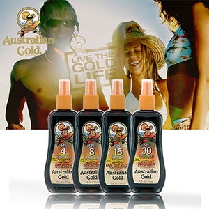 iBood - Australian Gold Bronzer Multipack, 4 verschillende factoren! iBood - Australian Gold Bronzer Multipack, 4 verschillende factoren!