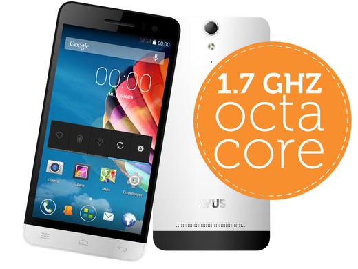 iBood - Avus A84 Smartphone met octa-core processor, 5" HD-IPS scherm en Dual-Sim iBood - Avus A84 Smartphone met octa-core processor, 5" HD-IPS scherm en Dual-Sim