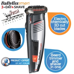 iBood - Babyliss For Men Waterproof 3-Dagen Baardtrimmer en Scheerapparaat in 1!