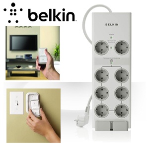 iBood - Belkin Conserve spanningsbeveiliger met 8 stopcontacten en een energiebesparende afstandsbediening iBood - Belkin Conserve spanningsbeveiliger met 8 stopcontacten en een energiebesparende afstandsbediening