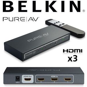 iBood - Belkin PureAV HDMI 3-to-1 Video Switch iBood - Belkin PureAV HDMI 3-to-1 Video Switch